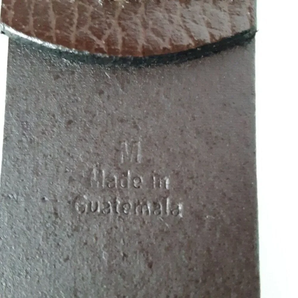 Mens Brown Leather Belt size M